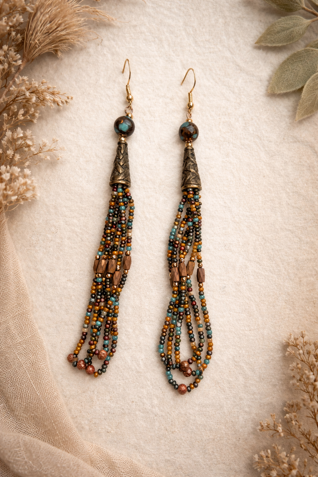 Turquoise Canyon Fringe Earrings